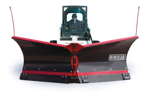 hiniker skid steer plow on cat|hiniker skid steer v plows.